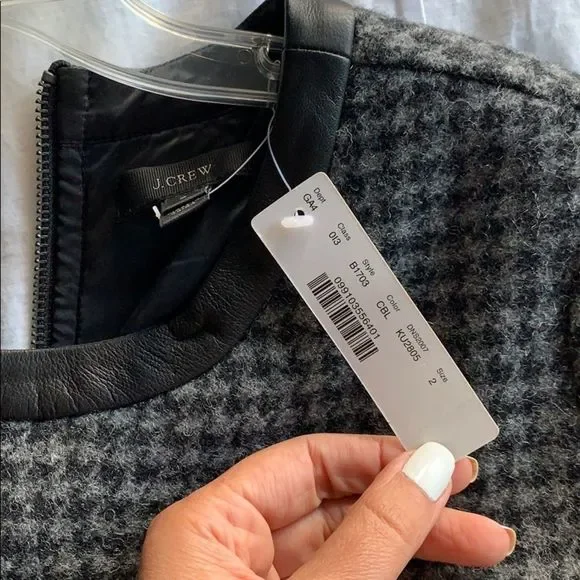 Gray black J.Crew sleeve dress. - Picture 2 of 4